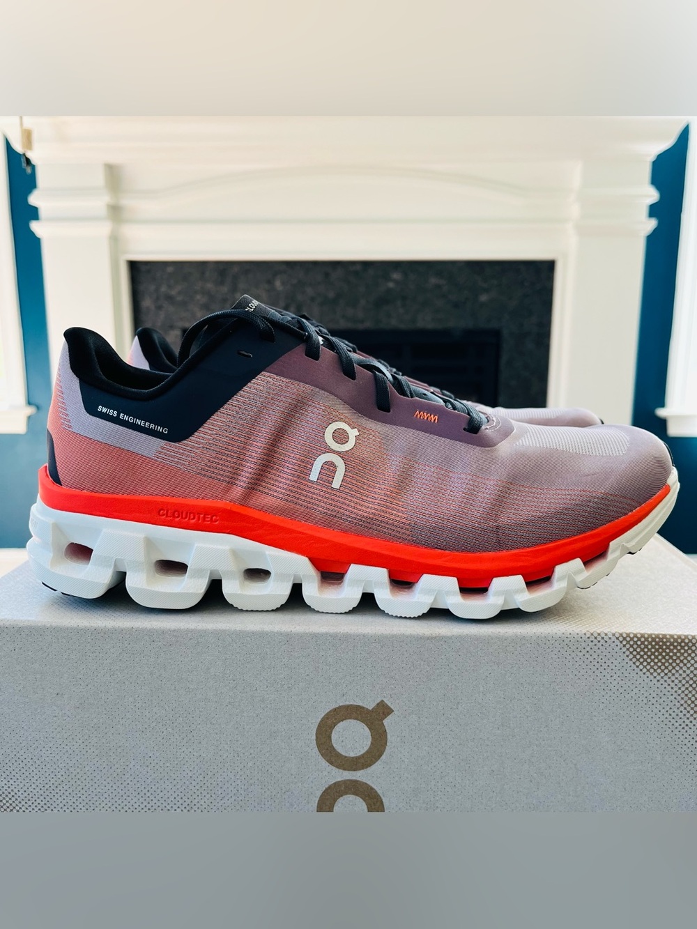 Sz 9.5 On Cloudflow 4 Women's Running Shoes Quartz/Flame 3WD30112312
